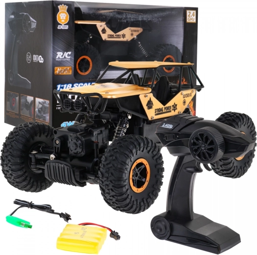 RC maastikuauto Crawler Monster 1:18 lastele 6+ – Kuldne