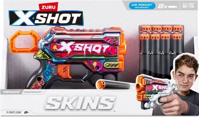 ZURU X-Shot Skins Menace Mercenary foam blaster for kids