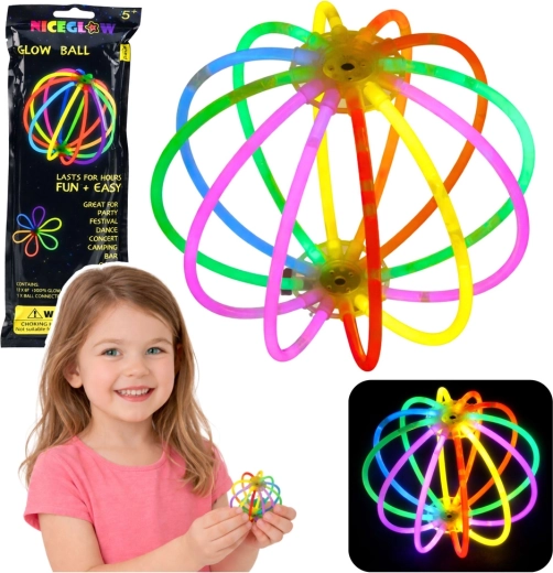 Kahekordne helendav käevõru liblikaga Neon Glow 20 cm