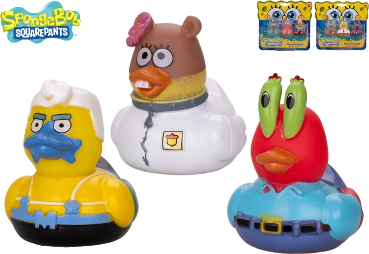 Bath Set – SPONGEBOB, Sandy and Squidward Duckies (3 pcs)
