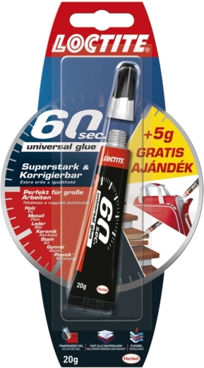 Loctite 60 sekundit universaalne liim 15 + 5 g