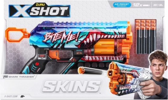 X-shot skins griefer thrasher – vahtnoolemängu püstol, 12 noolt