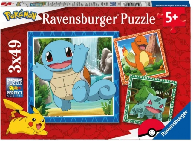 Ravensburgeri Pokémoni pusle 3×49 tükki
