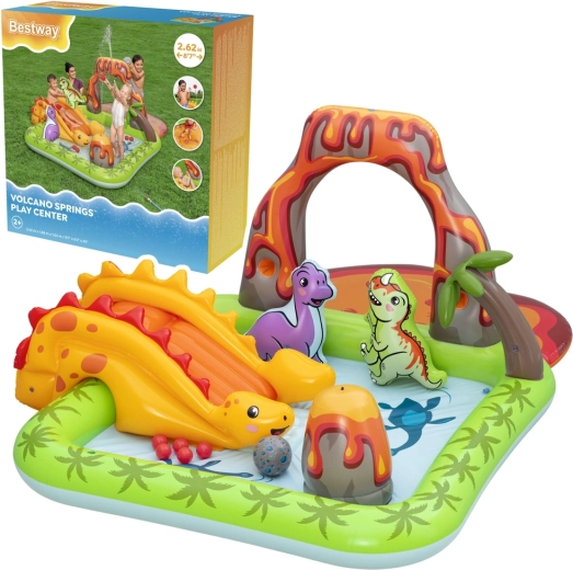 Bestway inflatable water play center with dinosaurs and volcano Volcano and Springs
