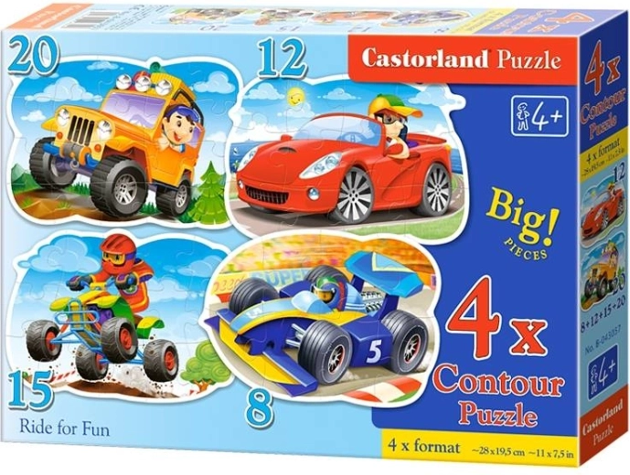 Pusle 4 ühes Ride for Fun – sõidukid 8, 12, 15 ja 20 tükiga