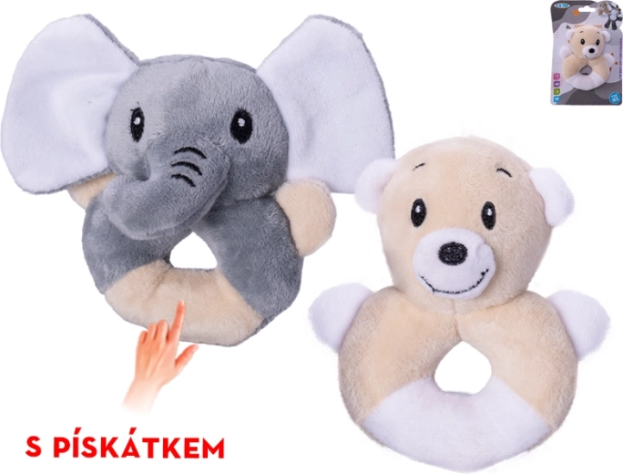 Plüüsloom piiksuga 11 cm – elevant või karuke