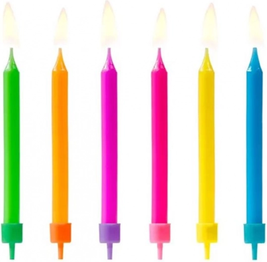 Neon Cake Candles