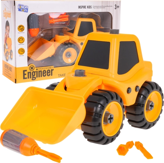 Buildable cement mixer for kids 3+ with screwdriver and 3 bits – Bulldozer