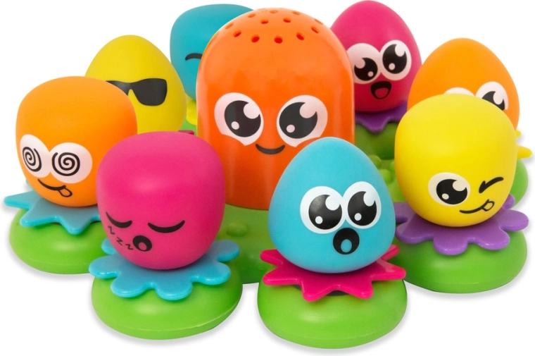 Floating island with an octopus family