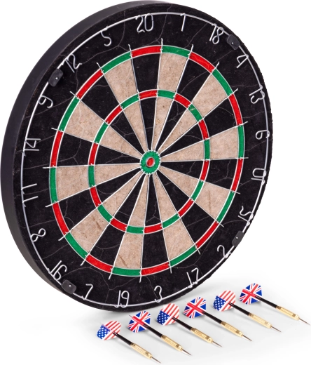 Ready to play: 6 metal darts