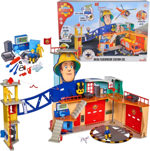 Fireman Sam XXL Large Fire Station with Training Tower and Accessories