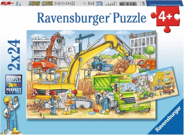 Ravensburger puzzle Tööd ehitusel 2×24 tükki
