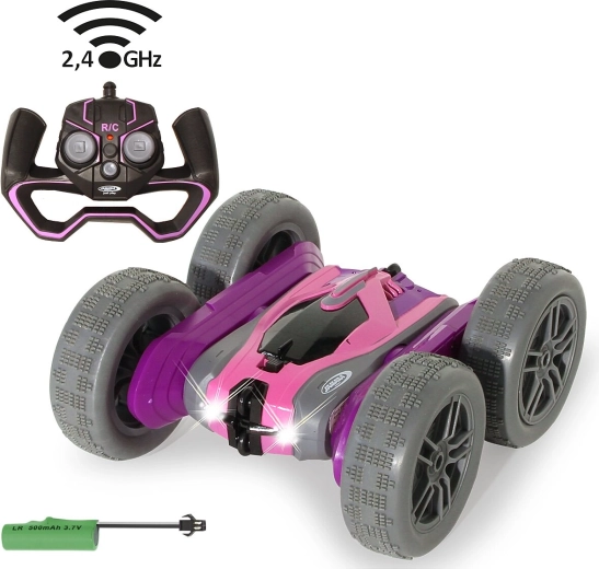JAMARA SpinX stunt RC car, purple-pink, 2.4 GHz