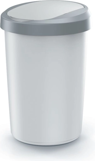Compacta R Flap 40 L Waste Bin with Lid, ash/light grey