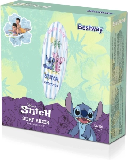 Inflatable surfing float DISNEY Stitch 114 × 46 cm with handles