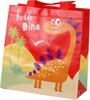 Gift bag dinosaur red 23 × 21.5 × 11 cm