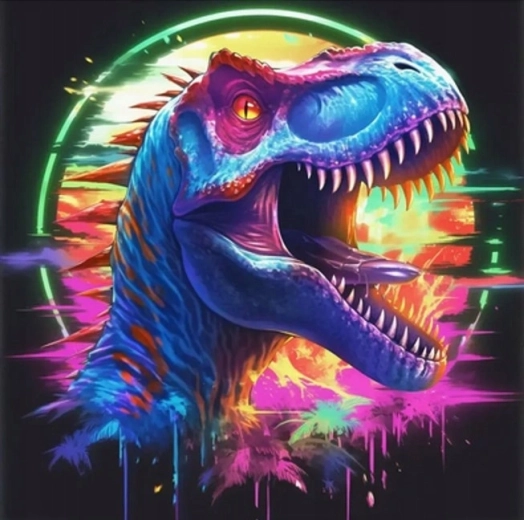 Norimpex teemantmaalimine neoon T-Rex 30 × 40 cm – 1 tk