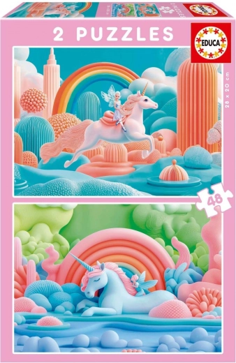 Puzzle Maagilised Ükssarvikud 2x48 tükki