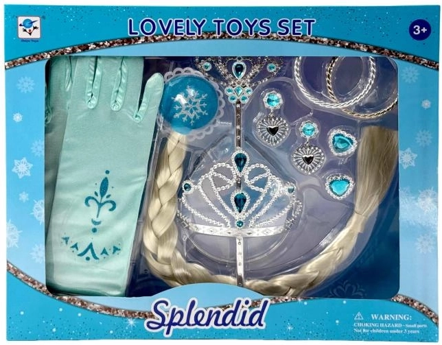 Plejo princess jewelry set with long braid