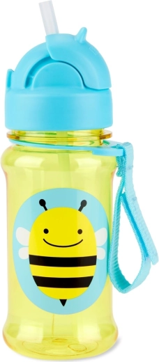Skip Hop Zoo Tritan Renew joogipudel kõrrega, mesilane 355 ml