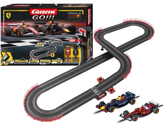 Võidusõiduraja komplekt Carrera GO Champion’s Racing F1 FERRARI ja RED BULL-iga, 4,3 m