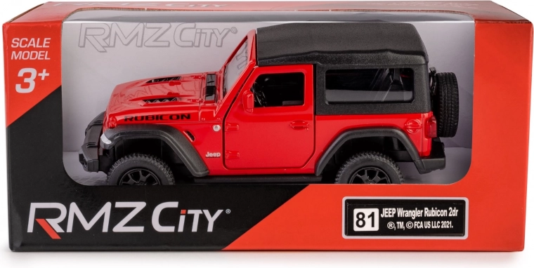 Auto mudel JEEP Wrangler Rubicon 2021 soft top 1:35 – punane