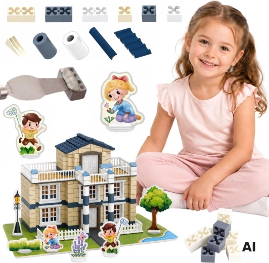 Woopie brick building set Dream Villa, 603 pieces