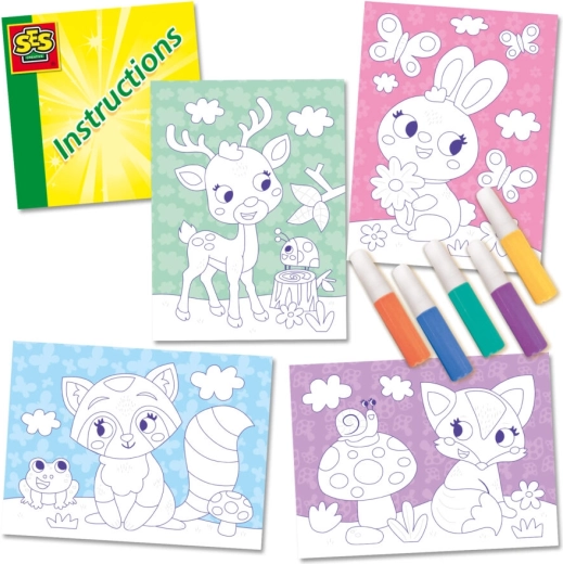 Forest animal designs for colorful creating