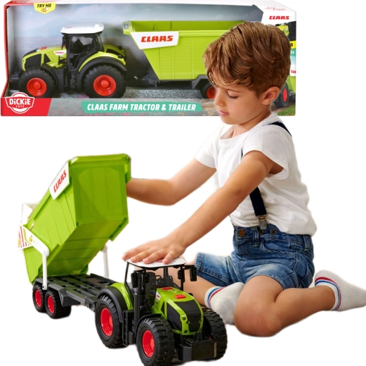Interaktiivne Claas traktor haagisega Dickie, valguse ja heliga