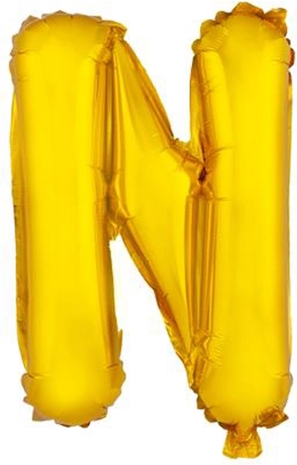 Foil Balloon Letter N 30 cm Gold TORO