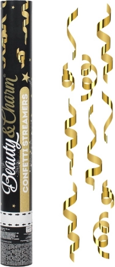Confetti cannon with gold streamers Beauty Charm