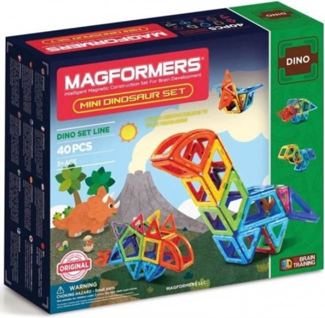 Magnetiline ehituskomplekt MAGFORMERS Mini Dinosaur 40 osaga