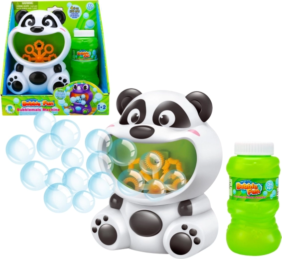 Bubble Fun Panda Bubble Machine with 118 ml Solution