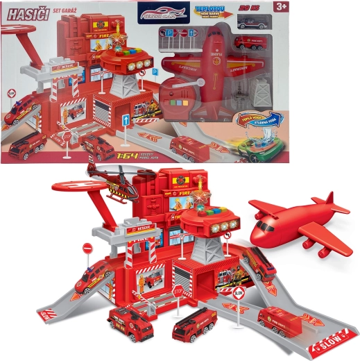 Firefighter Set with Garage and Color-Changing Car