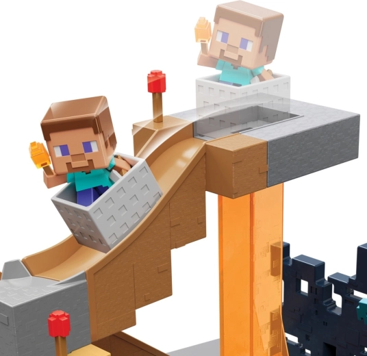 Action ride with Steve in a minecart