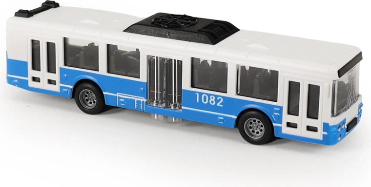 Sinine linnaliinibuss avatavate ustega, 16 cm