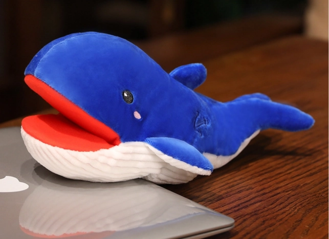 Plush Puppet Blue Whale 30 cm
