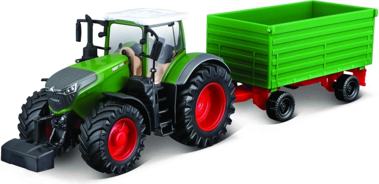 Traktor haagisega Fendt 1050 Bburago Farm 10 cm