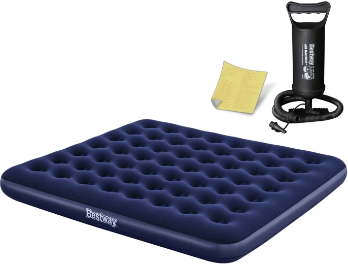 Täispuhutav madrats 203 × 183 × 22 cm kolbpumbaga BESTWAY