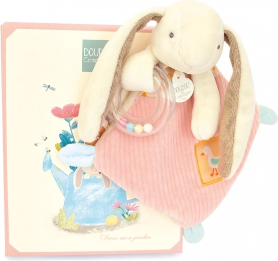 Gift Set Pink Bunny Ciboulette with Rattle