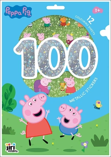 Peppa Pig: coloring set with 100 metallic stickers