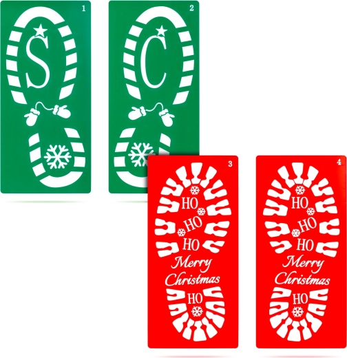 Four cheerful Christmas designs