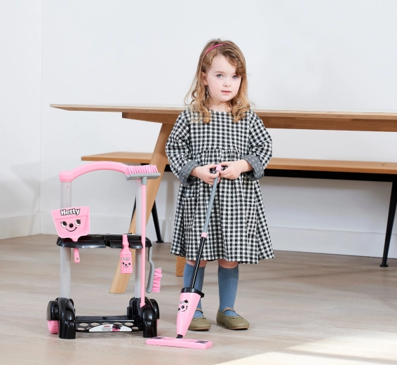 Rolling trolley for little helpers