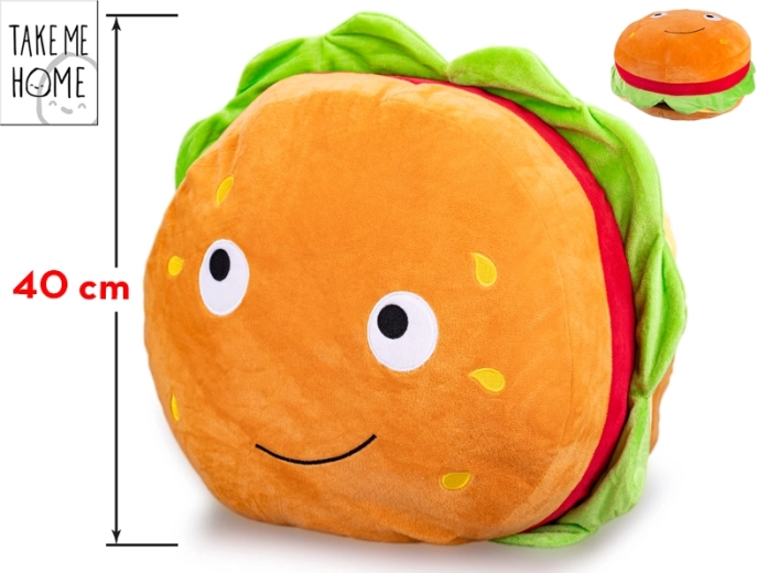 Plüüsist hamburger rõõmsa näoga Take Me Home