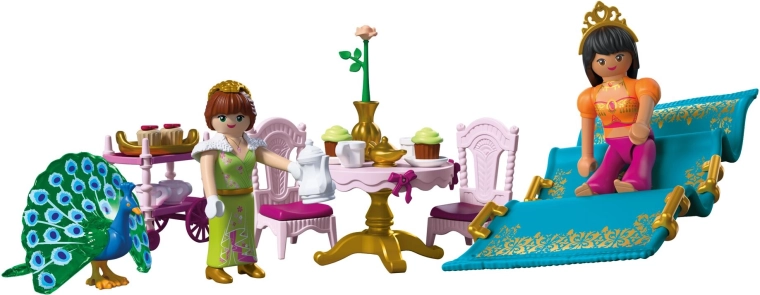 Fairy-tale garden with peacock