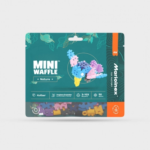 Mini Waffle Nature ehituskomplekt – koolibri, 50 osa