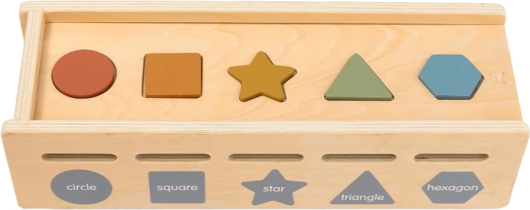Shape sorting with clear guides