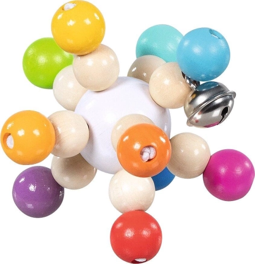 Sensory ring with an elastic rainbow ball - 1 piece