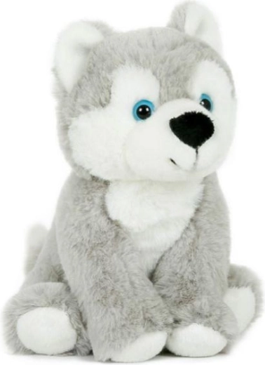 Plush Husky Dog, Sitting, 15 × 19 cm