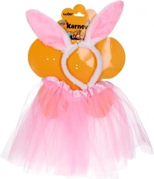 Karnevalikomplekt: roosa jänkuke